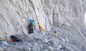 Klettersteig Hohe Warte - beim Einstieg, Weg der 26er