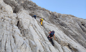 Klettersteig Hohe Warte - Weg der 26er, Einstiegswand
