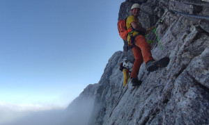 Klettersteig Hohe Warte - Weg der 26er, glatte Querung