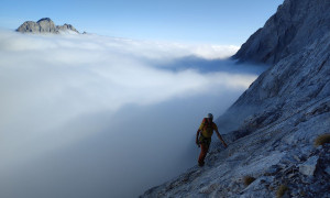 Klettersteig Hohe Warte - Weg der 26er, beim Wandbuch