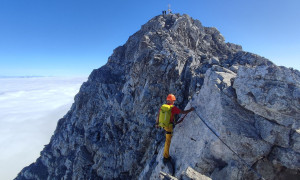 Klettersteig Hohe Warte - Koban-Prunner-Weg, kurz vor dem Gipfel