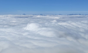 Klettersteig Hohe Warte - Gipfelsieg mit Blick zu den Dolomiten